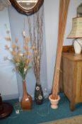Vases Containing Artificial Flowers and Twigs etc.