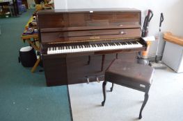 Willmore of London Upright Piano with Stool Retailed by Gogh & Davy of Hull