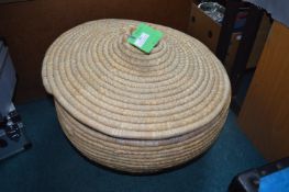 Woven Basket from Saudi Arabia (missing handles)