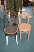 Pair of Vintage Bentwood Pub Chairs