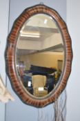 Vintage Oval Beveled Edge Mirror