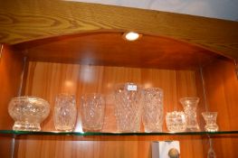 Cut Glass Lead Crystal Vases etc.