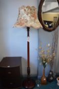 Standard Lamp with Floral Shade