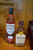 Southern Comfort 70cl, plus Bells Scotch Whisky 35
