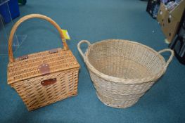 Log Basket and a Picnic Basket