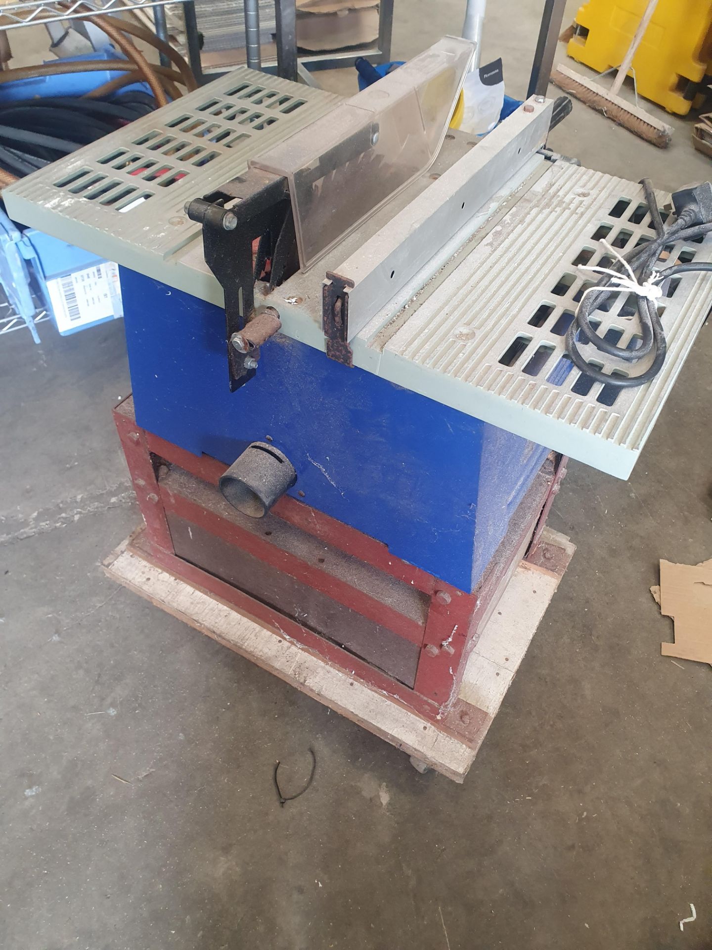 * 10" circular bench saw on trolly - Image 3 of 3