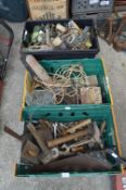 Three Tubs of Tools and Hardware