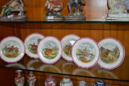 Set of Six Copeland Spode Hunting Plates