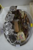 Stainless Steel Tray and Tea Ware, Dressing Table