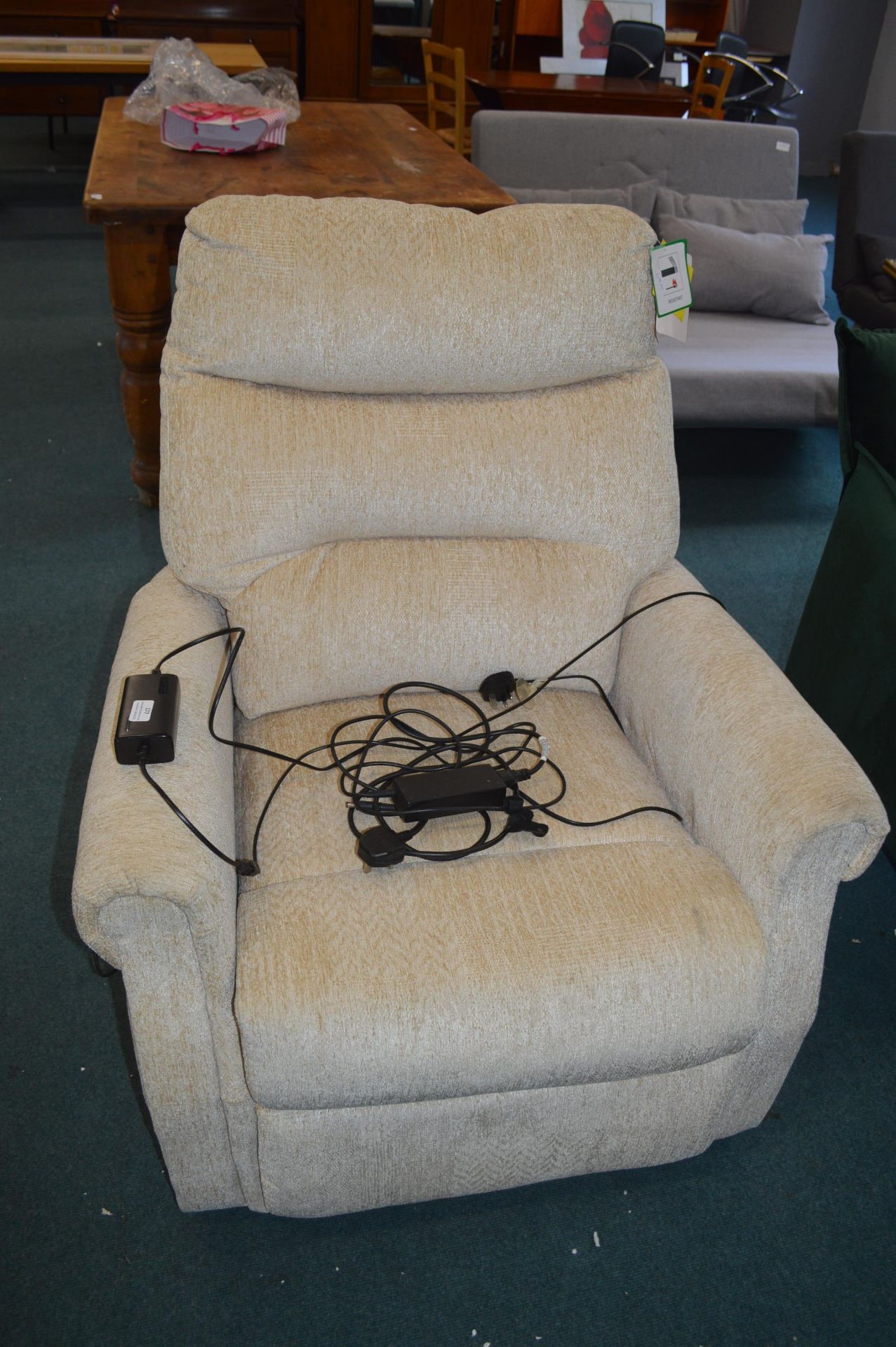 Argos Cream Upholstered Electric Recliner