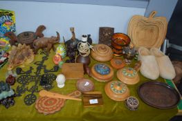 Wooden Ornaments, Ethnic Carved Animals, and Easte