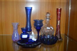 Vintage Glassware, Decanters, Vases, etc.