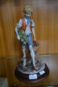 Capodimonte Figure of a Boy Collecting Apples (AF)