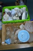 Two Boxes of Pottery & Glassware
