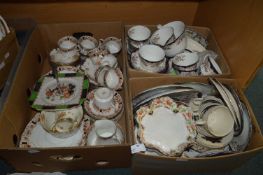 Three Boxes of Vintage Pottery Cups, Saucers, Cake