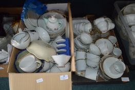 Two Boxes of Bavarian Pottery, etc.