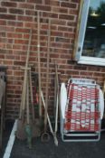 Garden Tools and Two Folding Chairs