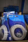 *Quantity of 15m Cable & Clips, Extension Socket