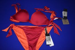 *Andres Sarda of Barcelona Wilson Deep Red & Orange Bikini Set Sizes: M, 34B RRP £