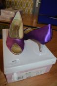 Rainbow Club Ladies Purple Satin Shoes Size: 5