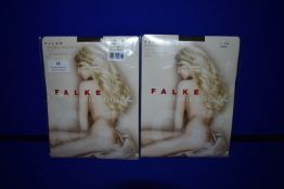 *Falke 2x Pairs Invisible Deluxe 8 Den Tights Coffee Ultra Transparent Matt Size: S/M RRP £48