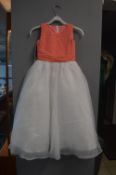 Pink & White Bridesmaid Dress Size: 6 Years