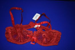 *Aubabe Lingerie Deluxe Red Bra Size: 36C RRP £