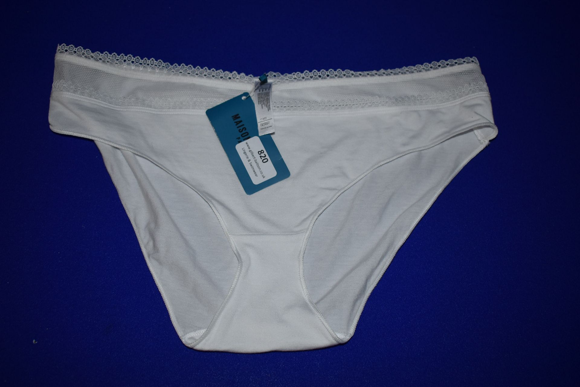 *Maison Le Jaby of Paris White Full Panty Size: L RRP