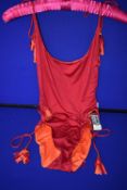 *Andres Sarda of Barcelona Wilson Deep Red & Orange Swimsuit Size: 38B RRP £