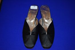 *Luna Di Seta Black Slip-On Shoes with Diamante Detail Size: 38 RRP £