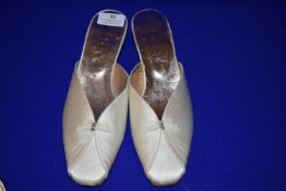*Luna Di Seta Cream Slip-On Shoes with Diamante Detail Size: 38 RRP £