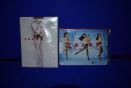 *Falke 2x Pairs Invisible Deluxe 8 Stay Up Ultra Transparent Matt Size: 8.5-9 RRP £46