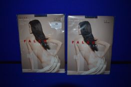 *Falke 2x Pairs Pure Shine 15 Den Tights Transparent Shining Size: S Anthra New RRP £28