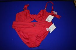 *Prima Donna Swimwear 2pc Cocktail Bikini in Red Captain Size: 34D, M RRP £