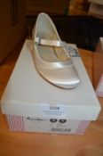 Rainbow Club Girl’s White Satin Shoes Size: 12