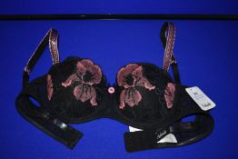 *Aubabe Lingerie Deluxe Pink & Black Bra Size: 34B RRP £89