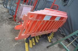 Six Interlocking Red Barriers ~6ft wide