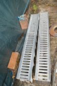 Two 1m long Drain Channels with Galvo Rails