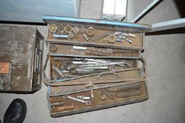 Cantilever Toolbox Containing Assorted Tools and Fixings