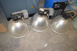 Three Industrial Style Ceiling Light Fittings