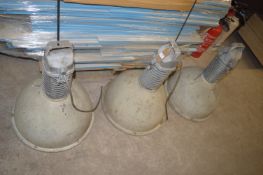 Three Industrial Retro Style Ceiling Light Fittings