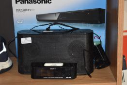 Sony Audio Docking Station, and Panasonic DVD Play