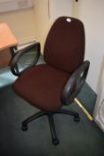 *Gas-Lift Operators Chair in Brown Upholstery