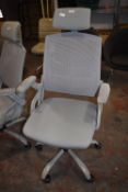 *Ergonomic Designed Gas-Lift Operators Chair with Arms in Grey