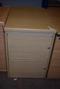 *Two Drawer Foolscap Filing Cabinet in Light Beech Finish