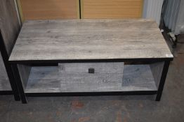 *Contemporary Style Grey Wood Effect Occasional Table with Drawer