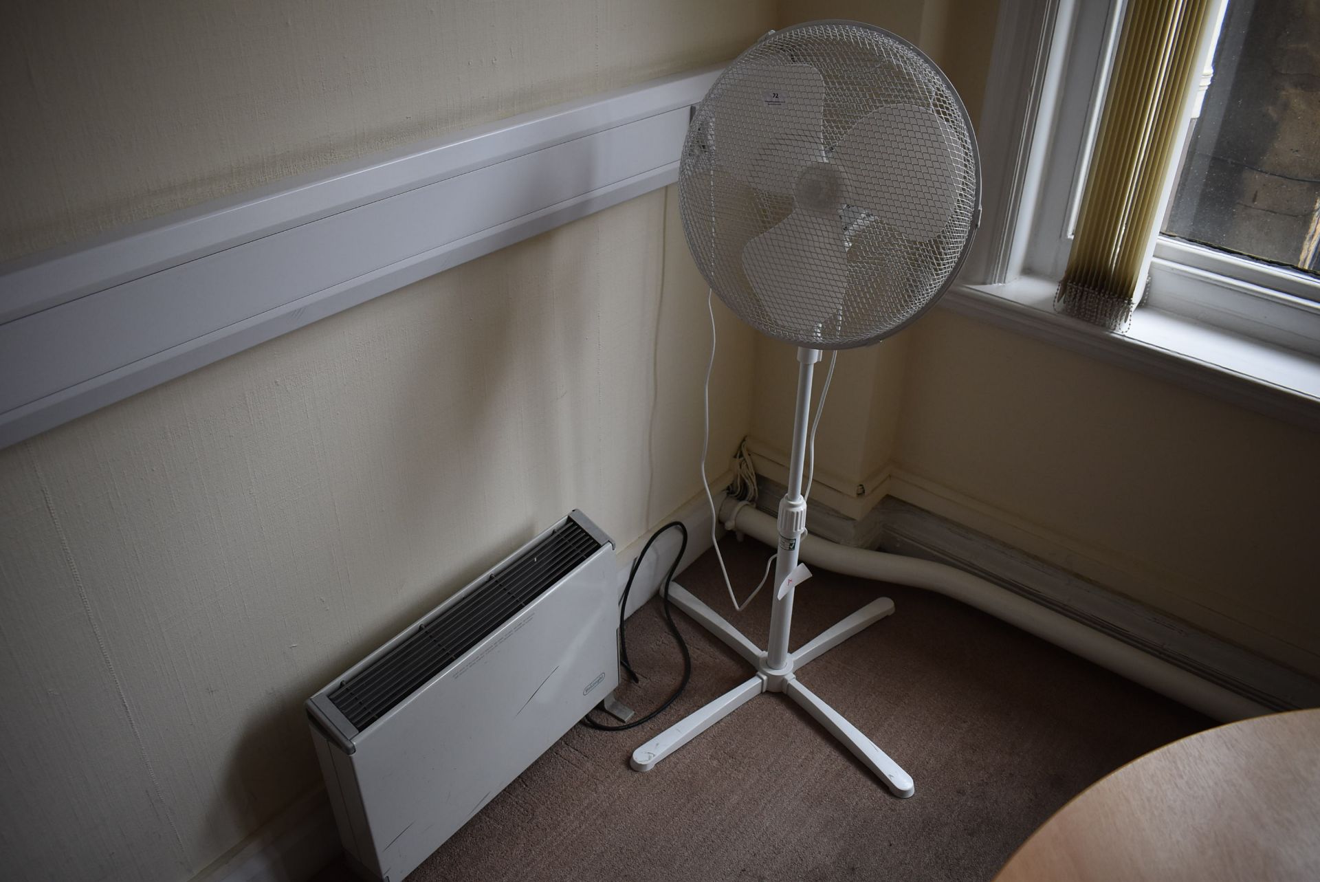 *16” Pedestal Fan, and a Convector Heater