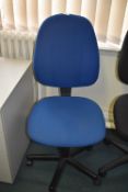*Gas-Lift Chair in Blue Upholstery