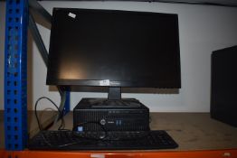 *HP ProDesk Computer with Intel i5, and ViewSonic Monitor
