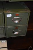 *Two Veteran Series Green Metal Kardex Cabinets